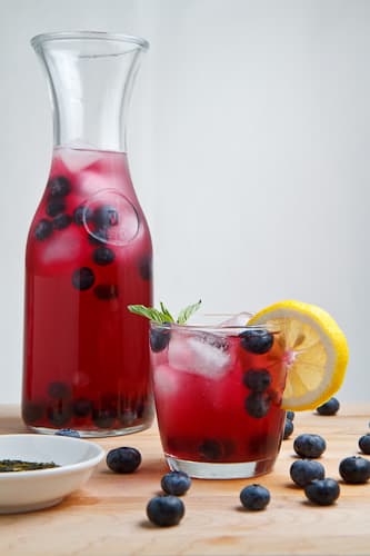 blueberry iced green tea picture